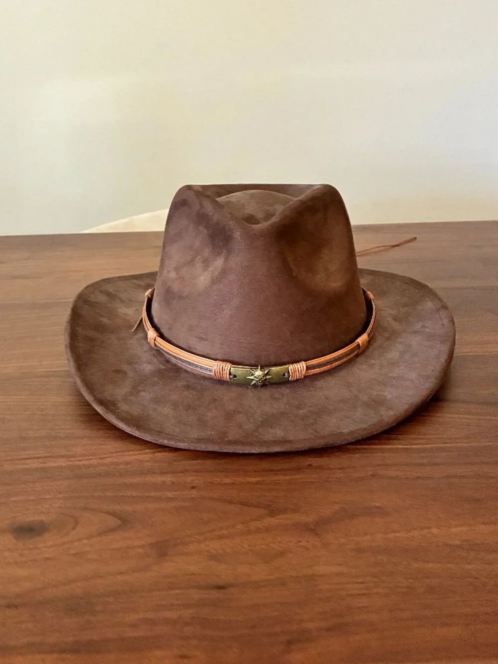 Brown Suede Western Cowboy Hat